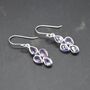 Amethyst Sterling Silver Earrings: February Birthstone, thumbnail 3 of 8