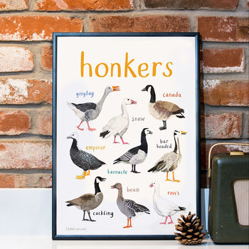 'Honkers' Illustrated Bird Art Print, 3 of 3