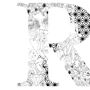 'Letter R' Linear Illustration Print, thumbnail 2 of 6