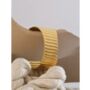 Cannes D'or Gold Ombré Vintage Ripple Charm Bangle, thumbnail 4 of 4