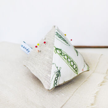 Pea Pods Linen Pin Cushion, 4 of 4