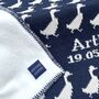 Personalised Knitted Duck Baby Blanket, thumbnail 5 of 9