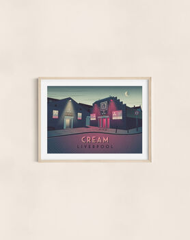 Cream Liverpool Nightclub Travel Poster Art Print, 2 of 8