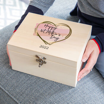 Personalised Happy Mothers Day Gift Keepsake Box, 4 of 4