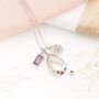 Personalised Engraved Teardrop Memorial Necklace With Birthstone, thumbnail 4 of 8