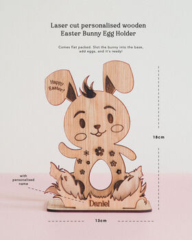 Personalised Easter Bunny Egg Holder, 3 of 10