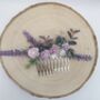 Sparkling Lavender Flower Hair Comb, thumbnail 1 of 2