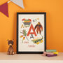 Personalised Children's Picture Alphabet Wall Art Print, thumbnail 3 of 10