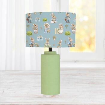 Bunny Family Lampshade, Seagrass Blue, 2 of 2
