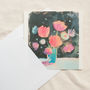 Floral Thank You Or Birthday Art Card For Women, thumbnail 3 of 4