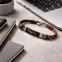 Gifts For Him Engraved Men Leather Bracelet, thumbnail 6 of 12