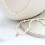 Pearl Choker Necklace With Gold Vermeil Initial Charm, thumbnail 6 of 12