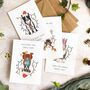 Christmas Dog Breeds In Hats Card And Envelope, thumbnail 1 of 12