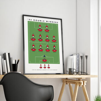 Manchester United '94 Double Winners Poster, 3 of 8