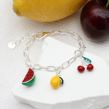 Children's Sterling Silver And Enamel Charm Bracelet, 3 of 9