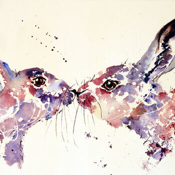 Hare Painting Pink Hares, 2 of 2