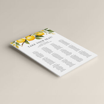 Sicily Wedding Seating Plan Sign, 2 of 3