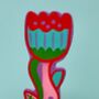 'Blooming Lovely' Tulip Flower Leather Bookmark, thumbnail 4 of 4