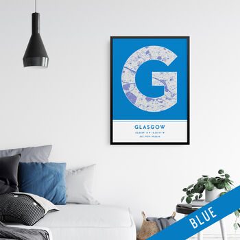 Glasgow City Map Wall Art Print, 3 of 9