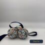 Handmade Fabric Christmas Baubles 6cm, Ribbon Loop, thumbnail 4 of 12