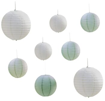Eight Paper Lantern Hanging Decorations, 2 of 2