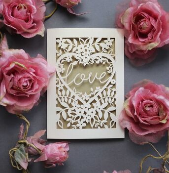 Papercut Love Card, 4 of 9