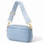 Personalised Lola Embossed Faux Leather Chevron Cross Body Bag, thumbnail 4 of 5
