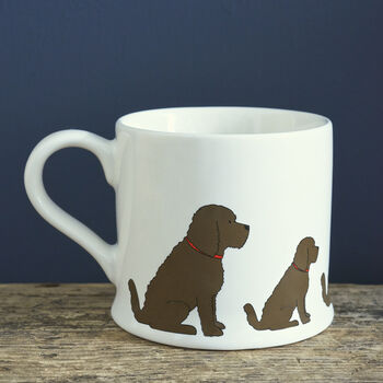 Chocolate Cockapoo / Labradoodle Organic Cotton Tea Towel, 3 of 12