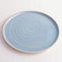 Cornflower Blue Ceramic Dinner Plate Stone, thumbnail 3 of 6