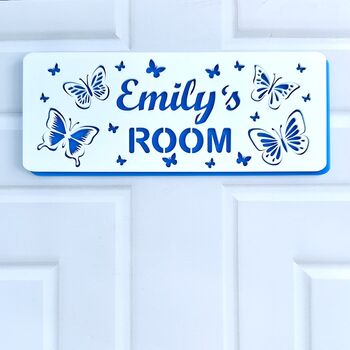 Personalised Butterfly Children's Door Sign, 6 of 10