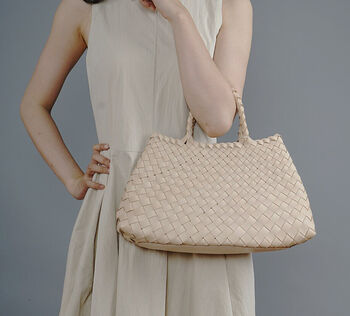 Hand Weaving Leather Bag Tote, 8 of 12