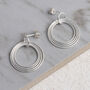 Sterling Silver Hoola Hoop Studs, thumbnail 1 of 5
