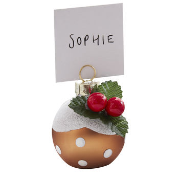 Christmas Pudding Place Card Holders, 2 of 3