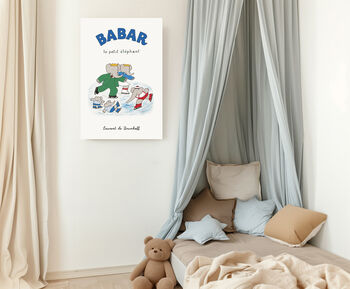 Babar The Elephant Ice Skating Art Print, 2 of 4