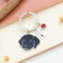 Personalised Black Labrador Retriever Keyring, thumbnail 7 of 11