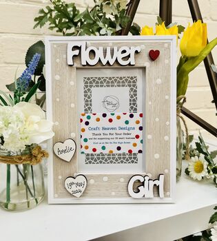 Personalised Flower Girl Gift Photo Wedding Frame, 9 of 9