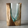 Triangular Molten Glass Vase And Decorative Centrepiece, thumbnail 1 of 6