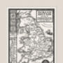 Roman Britain Map Hand Drawn Fine Art Print, thumbnail 11 of 12