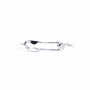 Safety Pin Cz Rings, Rose Or Gold Plated 925 Silver, thumbnail 4 of 11