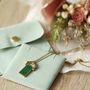 Personalised Lucky Clover Enamel Pendant Necklace, thumbnail 7 of 7