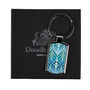 Blue Interwoven Trees Millefiori Handprinted Keyring, thumbnail 2 of 7