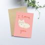 Cat I Love You Card, thumbnail 2 of 3