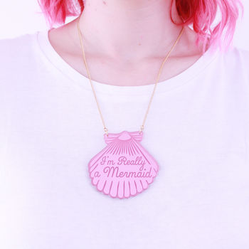 'I'm Really A Mermaid' Shell Necklace, 6 of 7