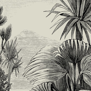 Vintage Monochrome Tropical Wall Hanging, 5 of 5