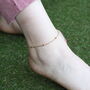Brass Beaded Round Ball Payal Anklet, thumbnail 2 of 7
