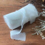 Personalised White Hand Frayed Christmas Gifting Ribbon, thumbnail 2 of 7