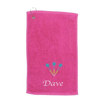 Embroidered Darts Towel With Name And Carabina, 3 of 7