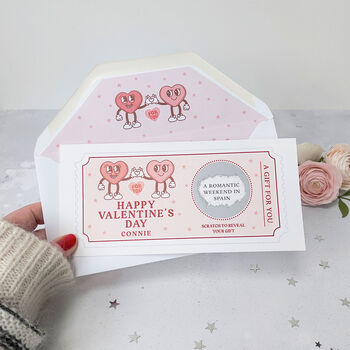 Personalised Retro Valentine’s Day Scratch To Reveal Card, 6 of 9