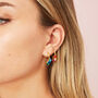 Iris Rainbow Gold Waterfall Droplet Huggie Earrings, thumbnail 2 of 2