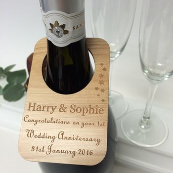 Personalised Wedding Anniversary Wine Bottle Label, 2 of 4